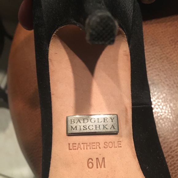 Host Pick!! Badgley Mischka Black Satin Pumps - Picture 6 of 6